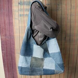 Custom upcycled hobo bag / shoulder bag